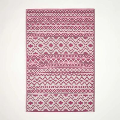Tapis d'extérieur Homescapes Tia Rose & Blanc - Jardin, Recyclé, Imperméable - Publicité Tapis d'extérieur Homescapes Tia Rose & Blanc - Jardin, Recyclé, Imperméable - Publicité