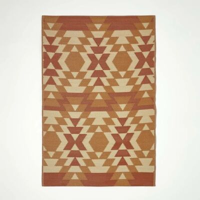 Tapis d'extérieur Anya Aztec Orange - Jardin, Imperméable, Recyclé - Publicité Tapis d'extérieur Anya Aztec Orange - Jardin, Imperméable, Recyclé - Publicité