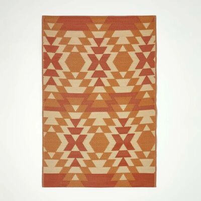 Tapis d'extérieur Anya Aztec Orange de Homescapes - Tapis de jardin - Publicité Tapis d'extérieur Anya Aztec Orange de Homescapes - Tapis de jardin - Publicité