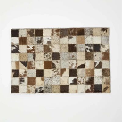 Homescapes Brown Leather Check Placemats - Set of 4 Homescapes Brown Leather Check Placemats - Set of 4
