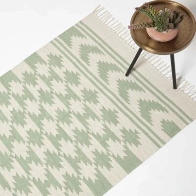 Homescapes Turin 120 x 170 cm Grau & Weiß Handgewebter Baumwoll Kilim Teppich Homescapes Turin 120 x 170 cm Grau & Weiß Handgewebter Baumwoll Kilim Teppich