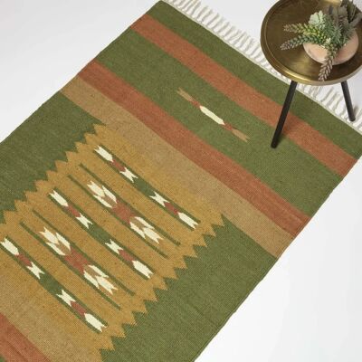 Homescapes Orange & Green 120 x 170 cm Tapis Kilim en jute tissé à la main - Tapis Kilim - Publicité Homescapes Orange & Green 120 x 170 cm Tapis Kilim en jute tissé à la main - Tapis Kilim - Publicité