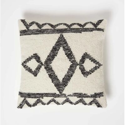 Homescapes Koba Coussin Traditionnel Tissé à la Main Noir & Crème - Coussin - Publicité Homescapes Koba Coussin Traditionnel Tissé à la Main Noir & Crème - Coussin - Publicité