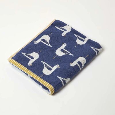 Homescapes Navy Seagull Pattern Towel - Towel Homescapes Navy Seagull Pattern Towel - Towel