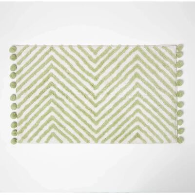 HOMESCAPES Cotton Bath Mat Zigzag - Bath Mat HOMESCAPES Cotton Bath Mat Zigzag - Bath Mat