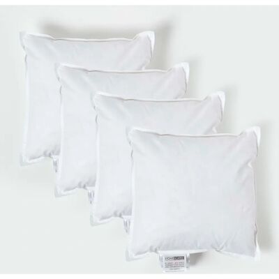 Homescapes - Duck Feather Cushion Pad Insert 35x35 cm - 4 Pack - 100% Cotton Cover - Machine Washable - Cushion Insert Homescapes - Duck Feather Cushion Pad Insert 35x35 cm - 4 Pack - 100% Cotton Cover - Machine Washable - Cushion Insert