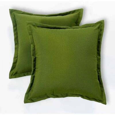 HOMESCAPES Green Outdoor Cushion Set of 2 - Outdoor Cushion HOMESCAPES Green Outdoor Cushion Set of 2 - Outdoor Cushion