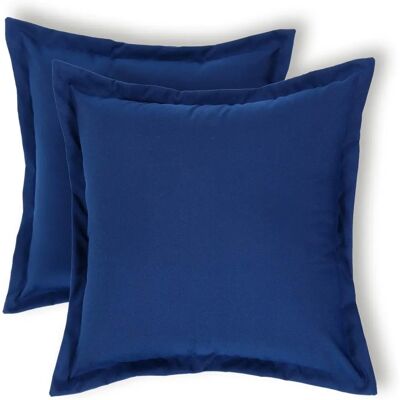 HOMESCAPES Navy Outdoor Cushion - Set of 2 HOMESCAPES Navy Outdoor Cushion - Set of 2