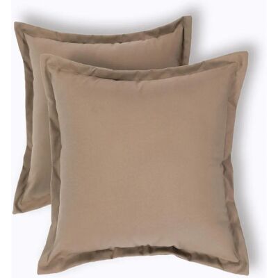 HOMESCAPES Beige Outdoor Cushion Set of 2 - Outdoor Cushion HOMESCAPES Beige Outdoor Cushion Set of 2 - Outdoor Cushion
