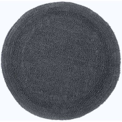 Homescapes Bath Mat - Round - Grey - Luxury Reversible Cotton Homescapes Bath Mat - Round - Grey - Luxury Reversible Cotton