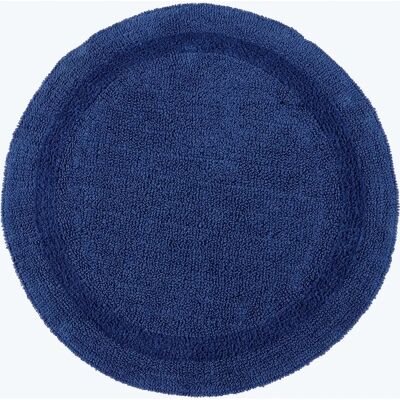 Homescapes Navy Blue Badmatte - Rund - Wendbare Baumwolle - Luxusbadmatte Homescapes Navy Blue Badmatte - Rund - Wendbare Baumwolle - Luxusbadmatte