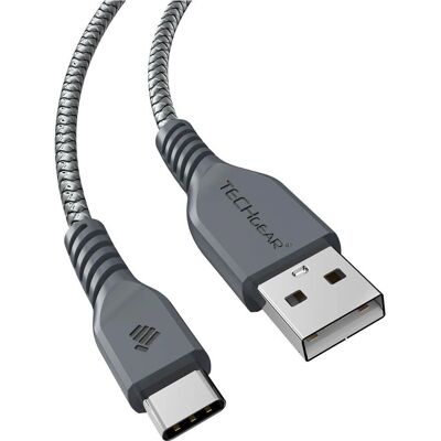 TECHGEAR - STRONG - Braided - 1m - USB-C Cable TECHGEAR - STRONG - Braided - 1m - USB-C Cable