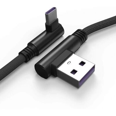 TECHGEAR - Cabo USB-C 30cm - 90° - Cabo TECHGEAR - Cabo USB-C 30cm - 90° - Cabo