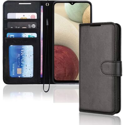 TECHGEAR - Galaxy A12 - Preto - PU Leather - Capa de telefone TECHGEAR - Galaxy A12 - Preto - PU Leather - Capa de telefone