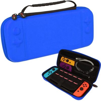 Techgear - Switch OLED Case - All Blue - Étui - Publicité Techgear - Switch OLED Case - All Blue - Étui - Publicité