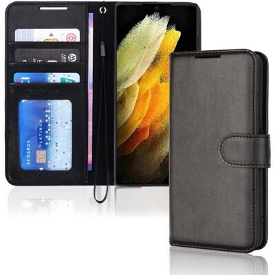 Techgear - Honor Magic 5 Lite 5G - Leather - Wallet - Case Techgear - Honor Magic 5 Lite 5G - Leather - Wallet - Case