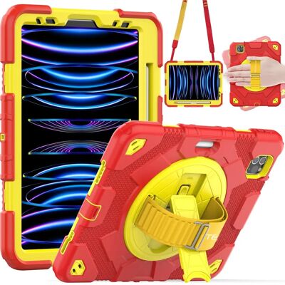 Techgear SUPE Case - 360° rotating stand - Hand & shoulder strap - Shockproof Tablet Case Techgear SUPE Case - 360° rotating stand - Hand & shoulder strap - Shockproof Tablet Case