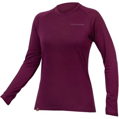 Capa base de manga larga BaaBaa Blend de Endura - Aubergine XL Capa base de manga larga BaaBaa Blend de Endura - Aubergine XL