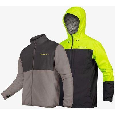 Veste imperméable 3-en-1 Endura Hummvee - Jaune fluo - Publicité Veste imperméable 3-en-1 Endura Hummvee - Jaune fluo - Publicité