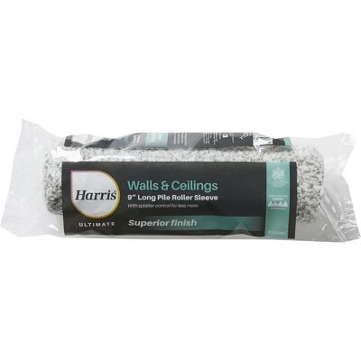 Harris Ultimate Wall & Ceiling Roller Sleeve 9" Long Pile - Wall and Ceiling Roller Sleeve Harris Ultimate Wall & Ceiling Roller Sleeve 9" Long Pile - Wall and Ceiling Roller Sleeve