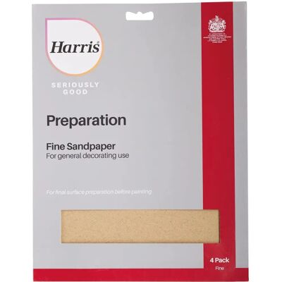 Harris Model 102064318 - Fine Sandpaper Pack of 4 Harris Model 102064318 - Fine Sandpaper Pack of 4