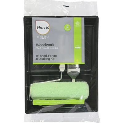 Harris 102032902 Exterior Roller Set - 9in, Black/Green Harris 102032902 Exterior Roller Set - 9in, Black/Green