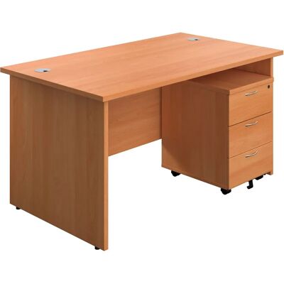 Unbranded - 1400x800 Beech Desk - Desk Unbranded - 1400x800 Beech Desk - Desk