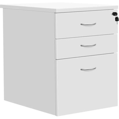 Generic - 3-Drawer Mobile Pedestal - White - Pedestal Generic - 3-Drawer Mobile Pedestal - White - Pedestal