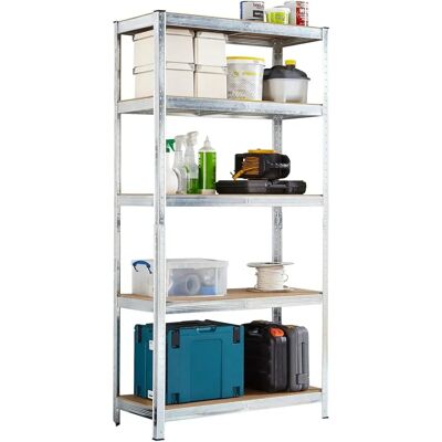 Neo 5 Tier Galvanised Large Steel Garage Shelving Racking Unit Storage Racks - Garage Shelving Neo 5 Tier Galvanised Large Steel Garage Shelving Racking Unit Storage Racks - Garage Shelving