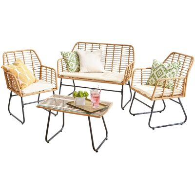 Neo Outdoor Furniture Set - Garden, Cream, Grey - Outdoor Furniture Set Neo Outdoor Furniture Set - Garden, Cream, Grey - Outdoor Furniture Set