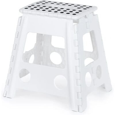 LIVIVO Folding Step Stool - White, Two-Tier, Anti-Slip - Step Stool LIVIVO Folding Step Stool - White, Two-Tier, Anti-Slip - Step Stool
