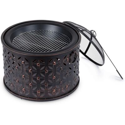 LIVIVO Rombo 2-in-1 Fire Pit & BBQ Grill - Outdoor Fire Pit & BBQ LIVIVO Rombo 2-in-1 Fire Pit & BBQ Grill - Outdoor Fire Pit & BBQ
