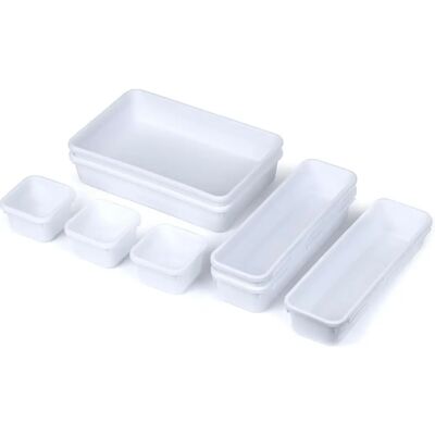 LIVIVO 8pc Interlocking Plastic Drawer Organizer - Drawer Type LIVIVO 8pc Interlocking Plastic Drawer Organizer - Drawer Type