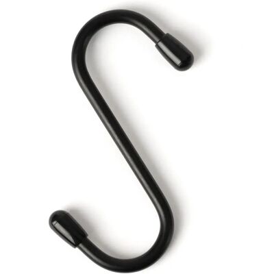 LIVIVO 5pc Hanging S Hooks for Rail - Kitchen Storage Black LIVIVO 5pc Hanging S Hooks for Rail - Kitchen Storage Black