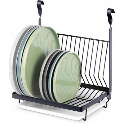 LIVIVO Grey Dish Rack with Drain Tray - Kitchen Organizer LIVIVO Grey Dish Rack with Drain Tray - Kitchen Organizer