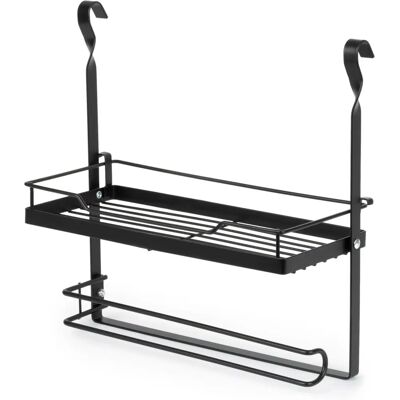 LIVIVO Black Shelf Paper Towel Holder Kitchen Organizer LIVIVO Black Shelf Paper Towel Holder Kitchen Organizer
