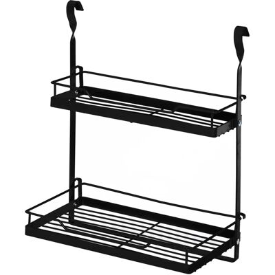 LIVIVO 2-Tier Hanging Spice Rack - Black Shelf Rack LIVIVO 2-Tier Hanging Spice Rack - Black Shelf Rack