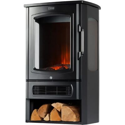 LIVIVO Electric Fireplace Stove Heater - 2000W Portable Log Burner LIVIVO Electric Fireplace Stove Heater - 2000W Portable Log Burner