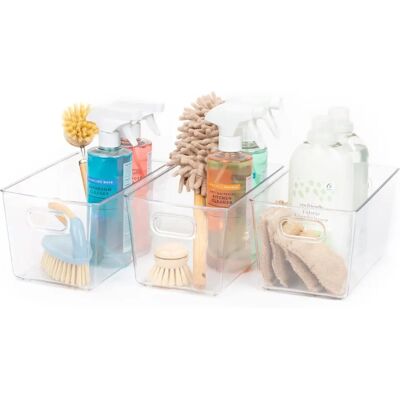 LIVIVO Storage Organisers - Set of 3, Clear, Medium LIVIVO Storage Organisers - Set of 3, Clear, Medium
