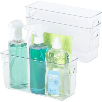 LIVIVO Stackable Clear Storage Organisers - Set of 3 - Large - for Kitchen, Fridge, Wardrobe LIVIVO Stackable Clear Storage Organisers - Set of 3 - Large - for Kitchen, Fridge, Wardrobe