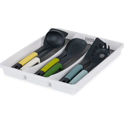 LIVIVO 3 Compartment Cutlery Tray - Organize Kitchen Forks, Spoons, Knives, and Utensils LIVIVO 3 Compartment Cutlery Tray - Organize Kitchen Forks, Spoons, Knives, and Utensils