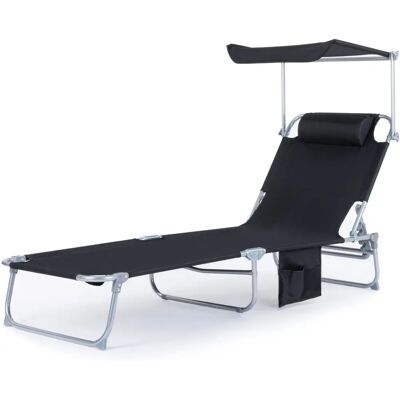 LIVIVO Sun Lounger - Reclining, Foldable, Adjustable Sunshade LIVIVO Sun Lounger - Reclining, Foldable, Adjustable Sunshade