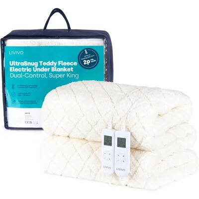 LIVIVO Teddy Fleece Electric Blanket - Super King Size LIVIVO Teddy Fleece Electric Blanket - Super King Size