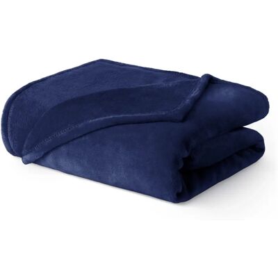 LIVIVO Midnight Blue Flannel Fleece Blanket - Warm Microfiber - Blanket LIVIVO Midnight Blue Flannel Fleece Blanket - Warm Microfiber - Blanket