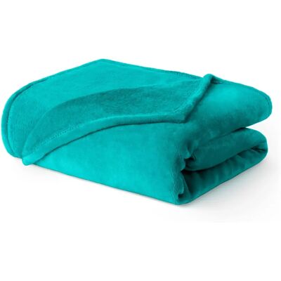 LIVIVO Blue Flannel Fleece Blanket - Soft Microfiber Throw LIVIVO Blue Flannel Fleece Blanket - Soft Microfiber Throw