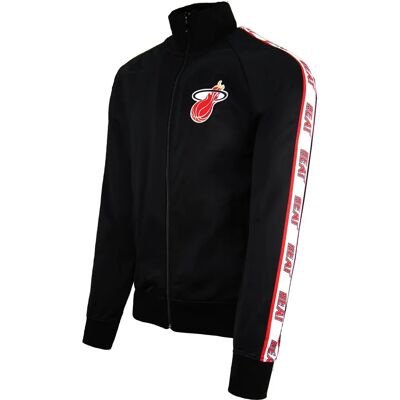 Mitchell & Ness Miami Heat Zip Up Track Jacket - Mens - Black - Size Medium Mitchell & Ness Miami Heat Zip Up Track Jacket - Mens - Black - Size Medium
