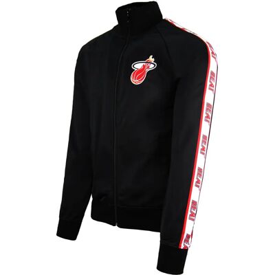 Mitchell & Ness Miami Heat Zip-Up Track Jacket - Men’s Black Large Mitchell & Ness Miami Heat Zip-Up Track Jacket - Men’s Black Large
