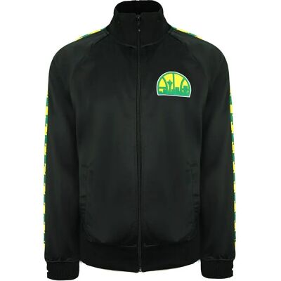 Mitchell & Ness Seattle Supersonics Long Sleeve Black Mens Track Jacket - Track Jacket Mitchell & Ness Seattle Supersonics Long Sleeve Black Mens Track Jacket - Track Jacket