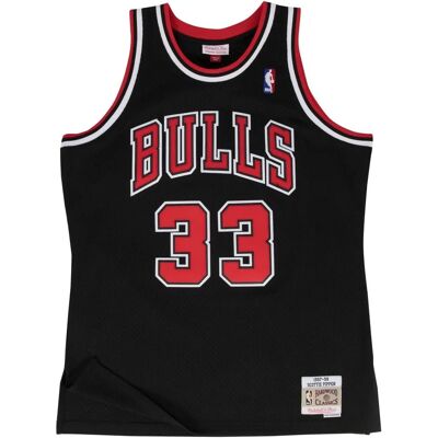 Mitchell & Ness Chicago Bulls Scottie Pippen Koszykówka - Mężczyźni Cały Rok Czarny - 193-197cm XXL Mitchell & Ness Chicago Bulls Scottie Pippen Koszykówka - Mężczyźni Cały Rok Czarny - 193-197cm XXL