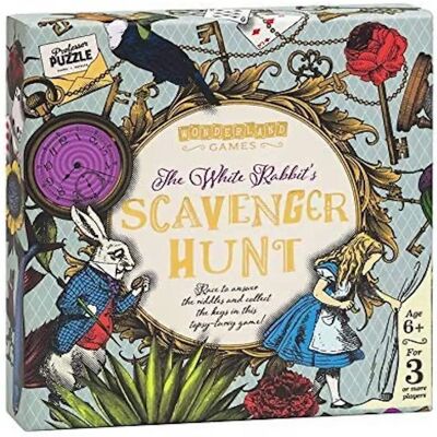 Professor Puzzle White Rabbit's Scavenger Hunt - Game for 3+ Players Professor Puzzle White Rabbit's Scavenger Hunt - Game for 3+ Players